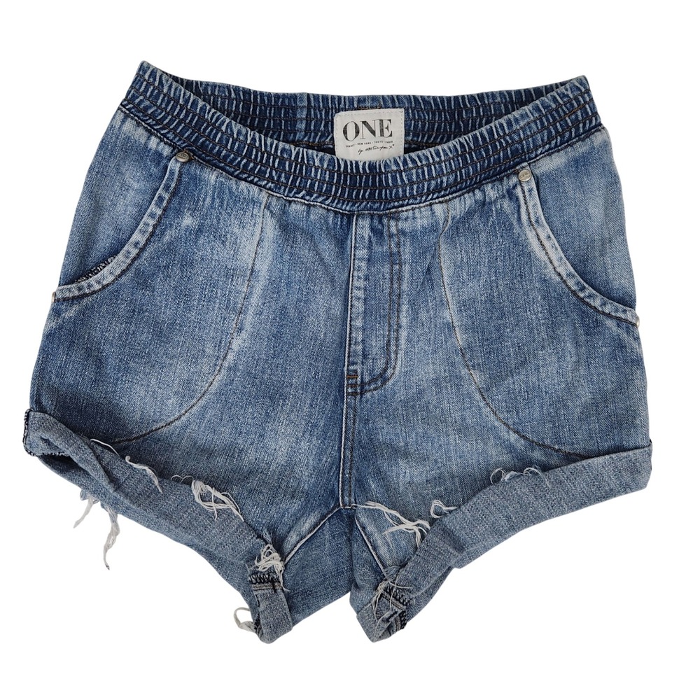 One Teaspoon Blue Denim Jean Shorts